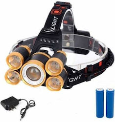 Lanternă frontală Siks 5 LED-uri 12000 Lumeni Încărcător