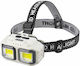 Lanternă frontală Siks LED profesională reîncărcabilă USB cu senzor de mișcare 4 moduri de iluminare 2 niveluri de luminozitate pentru pescuit vânătoare muncă indicator baterie Hx816s bej