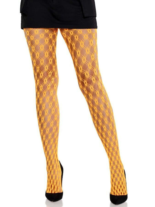 Leg Avenue Lace Sexy Καλσόν Πορτοκαλί
