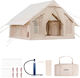 Vevor Inflatable Camping Tent Beige 4 Seasons For 6 People 300x300x230cm