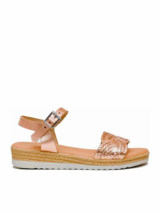 Oh My Sandals Παιδικά Πέδιλα Ροζ Χρυσό