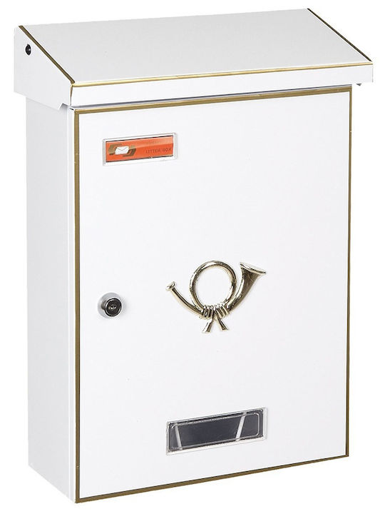 Viometal Outdoor Mailbox Metallic in White Color