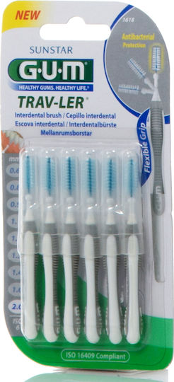 GUM Trav-ler Interdental Brushes 2mm White 6pcs