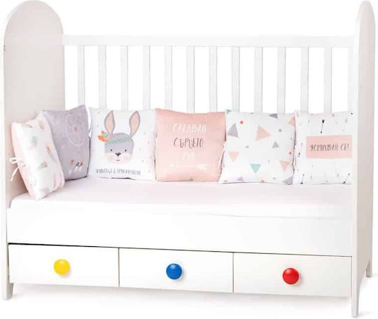 Обиколник за бебешко легло 6 възглавници 30x30 Amek Toys Boho