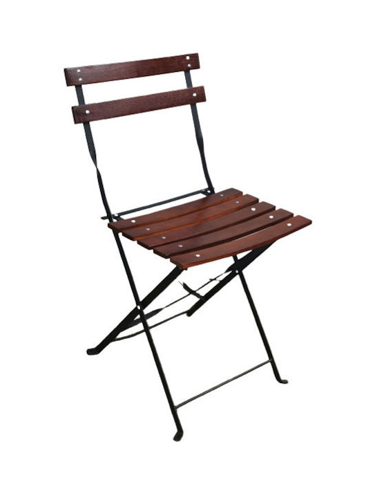 Outdoor-Stuhl Metallisch Traditional-c-wood Braun 2Stück 42x46x82εκ.