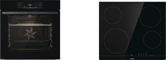 Gorenje Bo6735e02bk Ect641bsc Φούρνος άνω Πάγκου 77lt με Κεραμικές Εστίες Π59.5εκ. Μαύρος