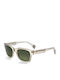 Etnia Barcelona Fornells Sun Men's Sunglasses with Transparent Plastic Frame and Green Lens FORNELLSSUN53S-BEGY-53
