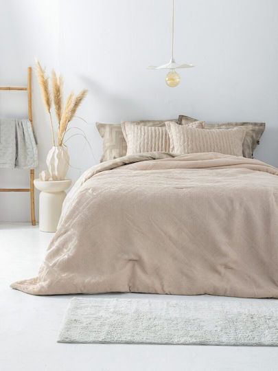 Palamaiki Alison Coverlet Single from Polyester Beige 160x240cm