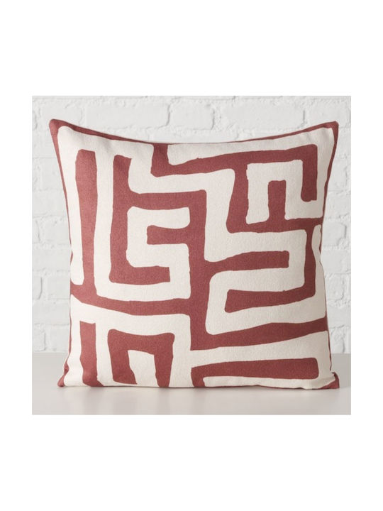 Boltze Sofa-Kissen Bakari Burgundy, White 45x45cm.