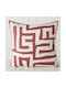Boltze Sofa-Kissen Bakari Burgundy, White 45x45cm.