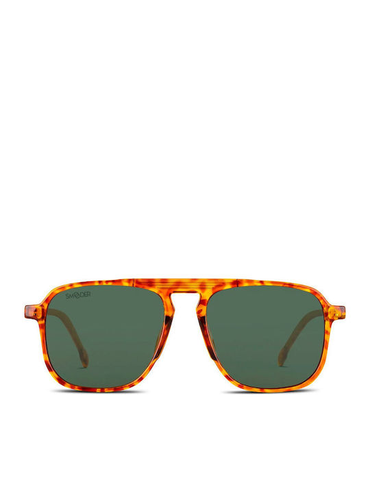 Smooder Unisex Sonnenbrille mit Braun Schildkröte Kunststoff Gestell KAS08