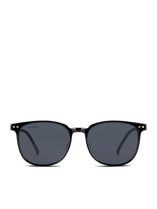 Smooder Unisex Sonnenbrille mit Schwarz Kunststoff Gestell und Schwarz Linse RSS01