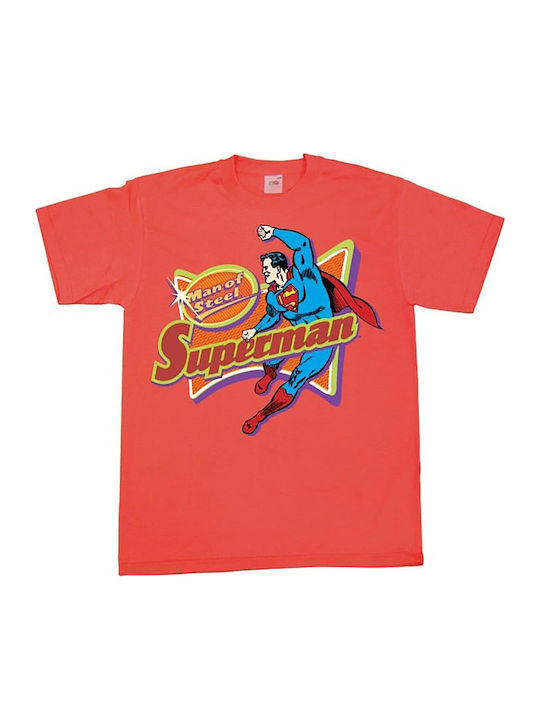 Superman Man of Steel T-Shirt Rot Wb-1-sup005-h23-rd