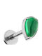 Titan Ohrring Bar Aus Titan Silber / Grün