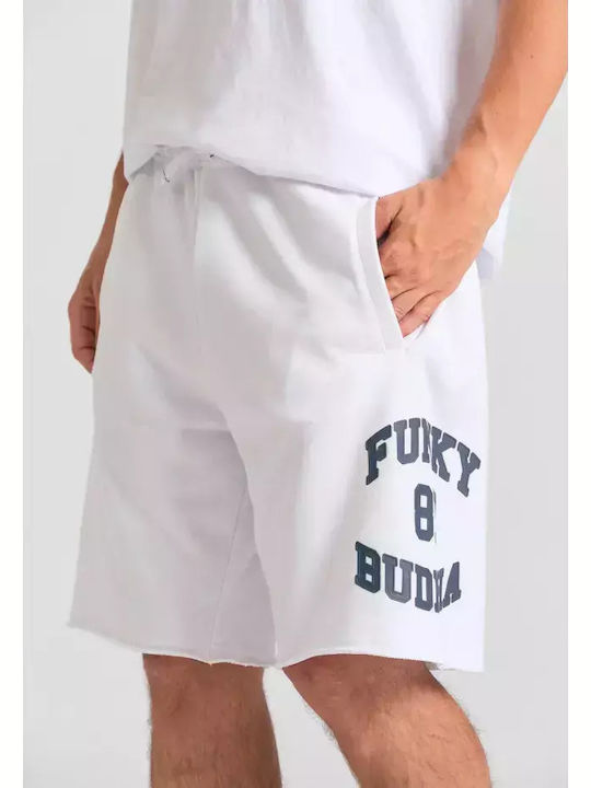 Funky Buddha Men's Athletic Shorts White