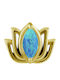 Crazy Needles Blue Gold Plated Piercing Earring