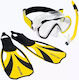 Aqualung Compass Snorkeling Set Black Yellow Si...