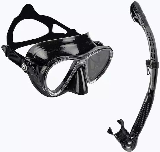 Cressi Big Eyes Evolution + Alpha Ultra Dry Black Black Diving Set