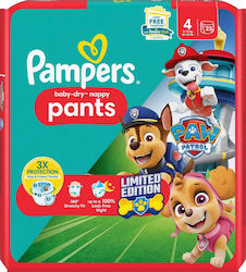 Pampers Baby Dry Paw Patrol No. 4 για 9-15kg 25τμχ