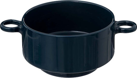 Bol de Servire pentru Cereale Rotund Ceramică Albastru cu Diametru 12buc