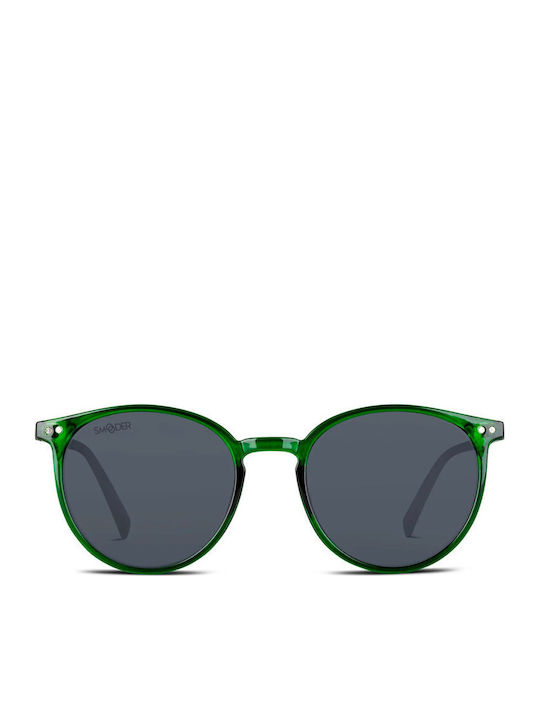 Smooder Unisex Sonnenbrille mit Grün Kunststoff Gestell und Gray Linse MAS05