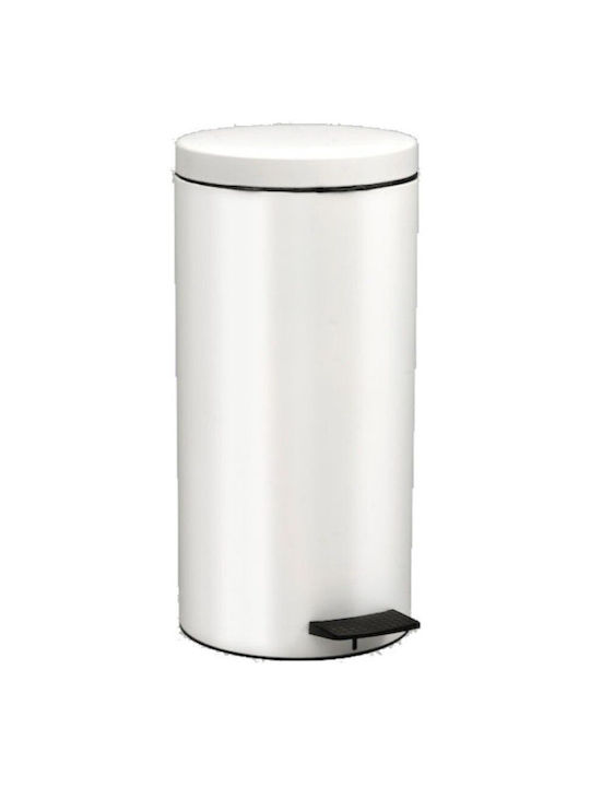 Happy House Happy House Mülleimer Aus Inox Mit Pedal Weiß 30lt