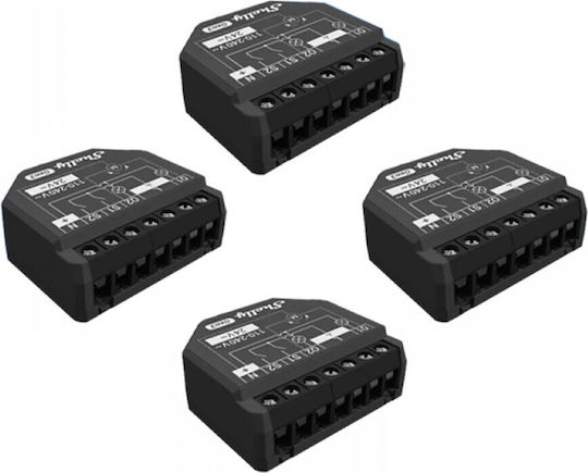 Shelly 2PM Gen3 X4 Smart Switch 2 Channels Wi-Fi Bluetooth & RF 10A 4 Pieces