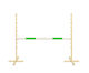 Jumping Obstacle Hobby Horse 160cm H-120 Cm Green Beam