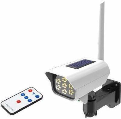Siks Fake Surveillance Camera Motion Sensor Light Solar Powered