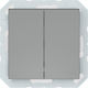 Comutator 2gang Gri Ip44 P510-020-04 Qr