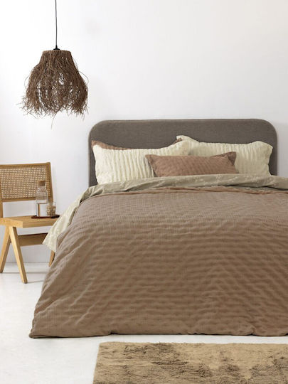 Palamaiki Tot Κουβερλί Μονό από Πολυεστέρα Moka 160x240cm