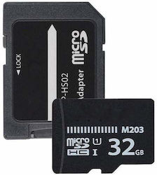 32 GB MicroSD Speicherkarte Siks inkl. SD-Adapter Klasse 10 Hochgeschwindigkeit Kompatibel mit Kamera Video Auto DVR Überwachungskamera Telefon Laptop Tablet Schwarz