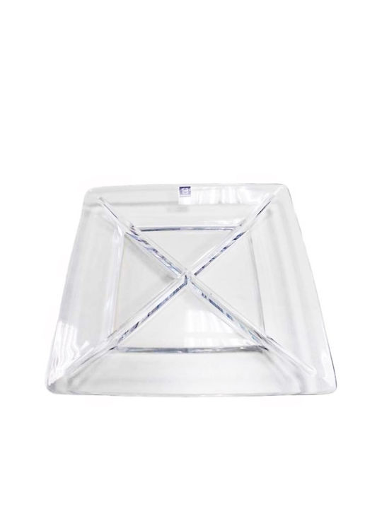 Galifas Decorative Platter Transparent 30x30x3.5cm