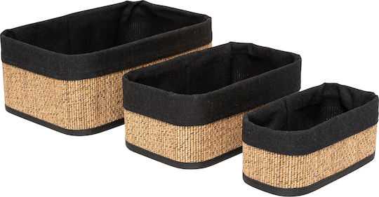 5Five Καλάθι Αποθήκευσης Bamboo Μπεζ 12.5cm 3τμχ