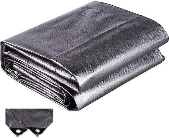 Cresman Αδιάβροχος Μουσαμάς 200gr/m² 6x3μ. Βαρέως Τύπου Ασημί