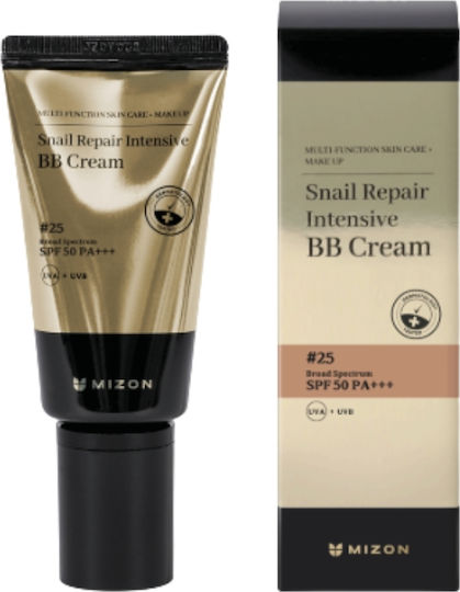 Mizon BB 25 Κρέμα Προσώπου Ημέρας με SPF50 για Ενυδάτωση, Αντιγήρανση & Ατέλειες με Υαλουρονικό Οξύ & Έκκριμα Σαλιγκαριού 50ml