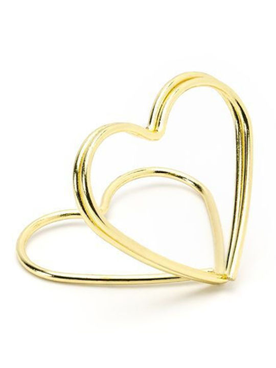 Heart Gold Place Card Holder 10 Pieces