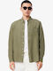 Long-sleeved Linen Shirt Khaki