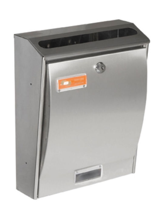 Viometal Cutie Poștală pentru Bloc Inox în Culoarea Argintiu