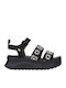 Flache Sandalen für Damen in Schwarz Farbe