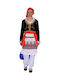 Traditional Costume Sartza Kritikopoula Anogeion with Scarf with 1 Row Necklace