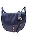 Leather Women's Bag Shoulder Blue