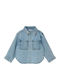 Детска Риза Дълъг ръкав Light Blue Denim