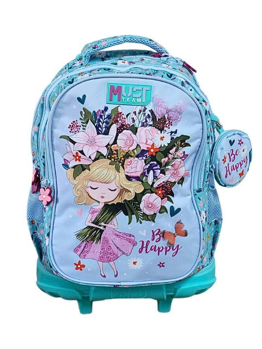 Must Team School Trolley Bag For Elementary With Water Bottle Holder Multicolour 30L 34 x 20 x 44cm