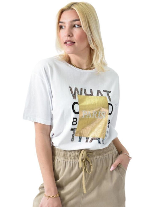 Paris Women's Crop T-shirt White