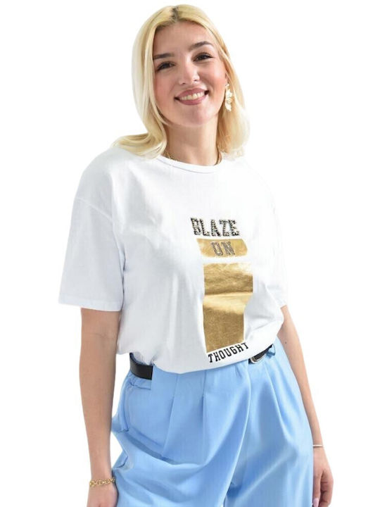 Potre Blaze Women's Crop T-shirt White