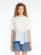 Damen Bluse Baumwolle White