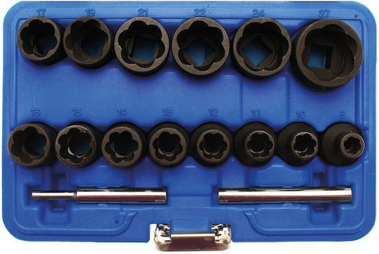 16 Pcs 1/2" Dr Impact Twist Socket Set Gamateh