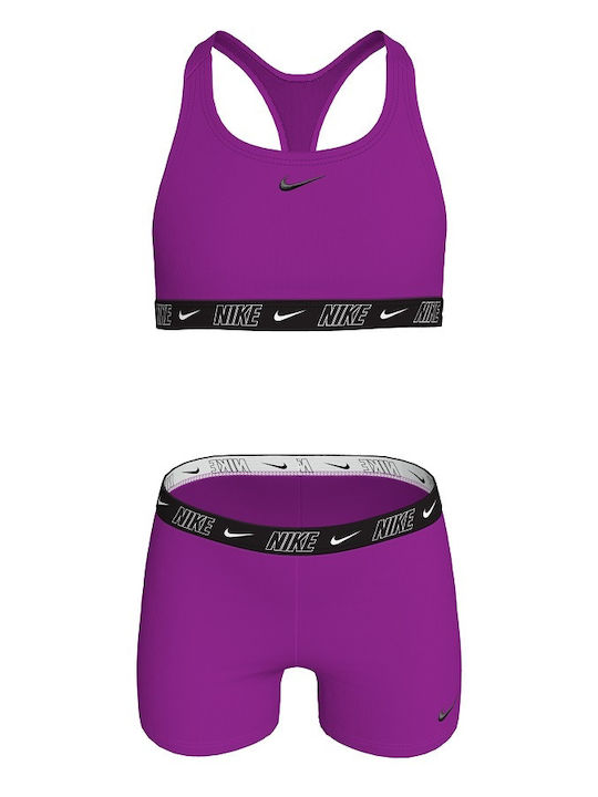 Nike Racerback Kids Swimwear Bikini Vivid Purple