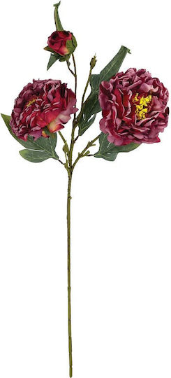 Arti Casa Dekorative Künstliche Pfingstrosenzweig Lila 79cm